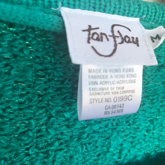 VINTAGE Emerald Green Open Front Sparkle Cardigan - Picture 3 of 9